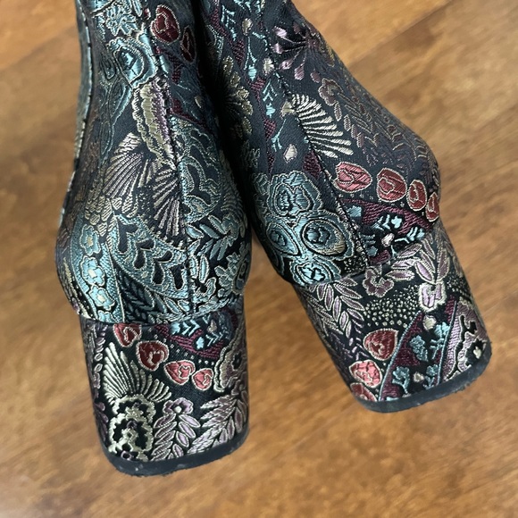 Alex Marie Brocade Block Heel Booties - Picture 3 of 8